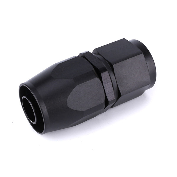 Black AN10 Oil Braided Hose Fitting Straight Swivel Oil Fuel Gas Line Hose End Adaptor Fast Flow Fuel Fitting