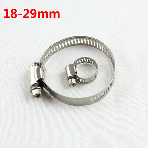 Diameter 18mm to 29mm American Style Stainless Steel Hose Clamps Adjustable Drive Connection fasteners clips clasp