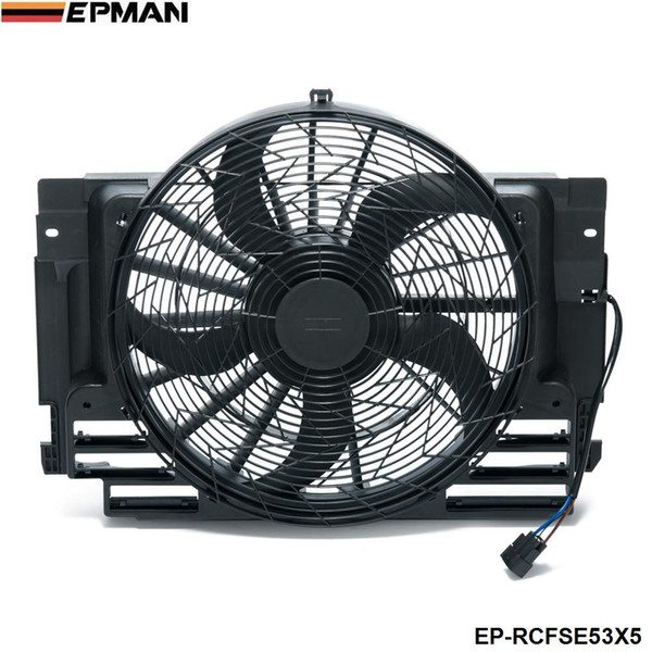 EPMAN -A/C AC Radiator Condenser Cooling Fan (Brushless Motor) For 00-06 BMW X5 5 Blade 64546921381 EP-RCFSE53X5