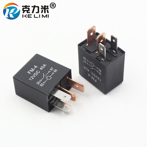 KELIMI Super bright Auto Relay Car Mini Electronics DC 12 Volt 24V 40A 4 Pins 5 Pins Sealed Universal Relay