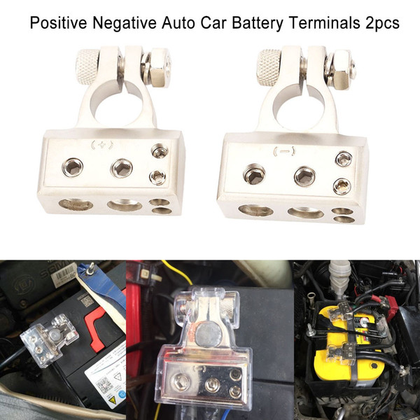 Freeshipping 2pcs 4/8 Gauge Positive Negative Auto Car Battery Terminals