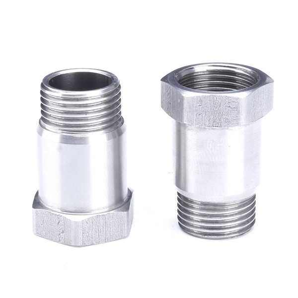 CNSPEED 304 Stainless Steel M18 X 1.5 Bung Thread O2 Oxygen Sensor Test Pipe Extension Extender Adapter Spacer