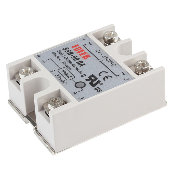 New Auto Solid State Relay SSR-50DA 3-32VDC Input 50A/250V Output 24-380VAC with Transparent Lid AUP_209