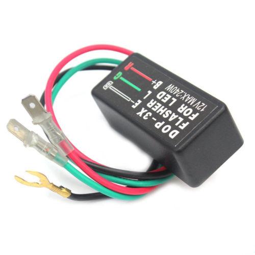 DC 12V 3 Pin Turn Signal Flasher Relay For Car Motorcycle ATV Lamp Led Light