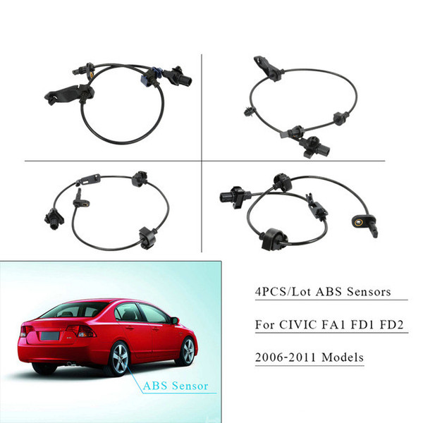 4PCS/lot ABS wheel speed Sensors For HONDA CIVIC FA1 FD1 FD2 2006 2007 2008 2009 2010 2011