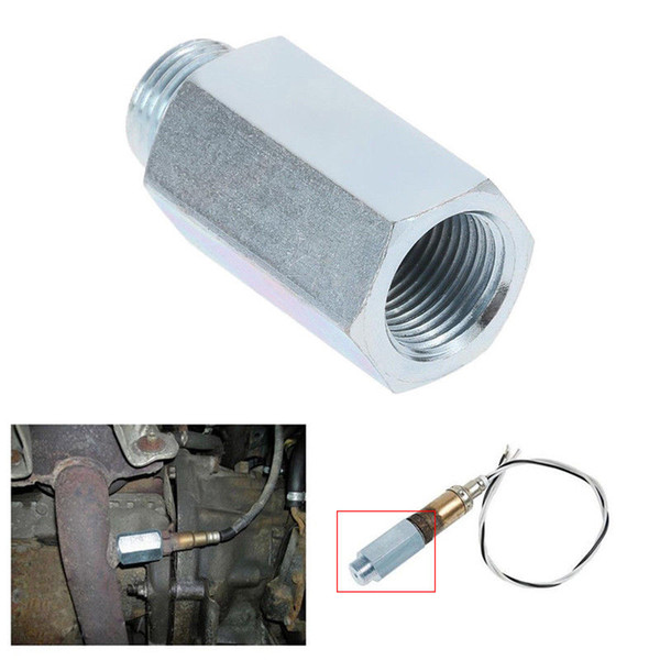 M18 X 1.5 O2 Lambda Oxygen Sensor Bung Adapter Extender Spacer Silver Dossy