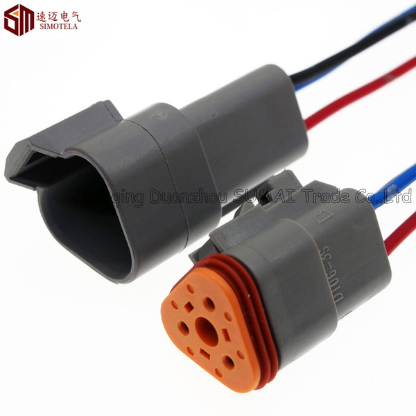 Grey Deutsch DT06-3S and DT04-3P 3Pin Engine/Gearbox waterproof electrical connector for car,bus,truck,boats