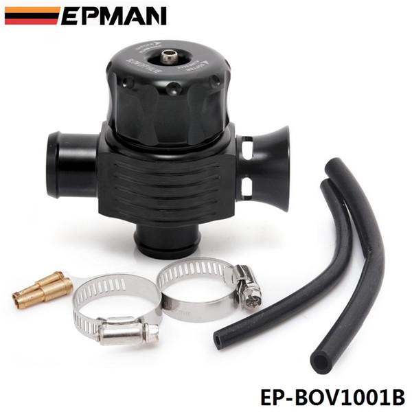 EPMAN High Quality 25mm Universal Dual Port Blow Off Valve (BLACK) Diverter Valve Dump Valve EP-BOV1001B