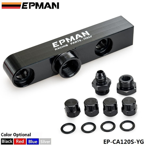 TANSKY - EPMAN Billet Aluminum Assembly Twin Fuel Pump Outlet Manifold In Black for EPMAN 044 fuel pump EP-CA120S-YG