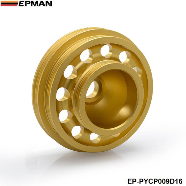 EPMAN new Belt Crankshaft Pulley Light Weight Aluminum For Honda 92-95 Eg Ej Civic SOHC EP-PYCP009D16