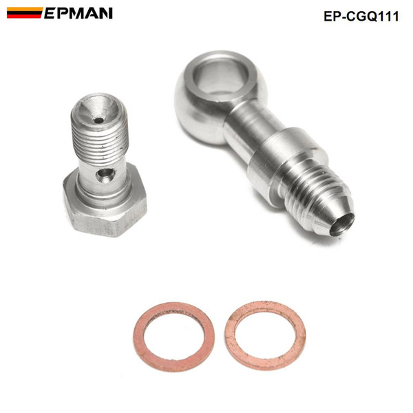 Epman Turbo Banjo Bolt Kit M10x1.0 to 4AN Turbo Oil Feed 1.5mm Restrictor For Mitsubishi TD025L EP-CGQ111