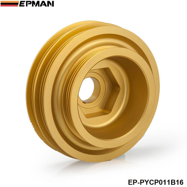 EPMAN Light Weight Aluminum Crank Shaft Belt Drive Pulley For Honda Civic Si 99-00 For Acura Integra 94-01 B-Series EP-PYCP011B16