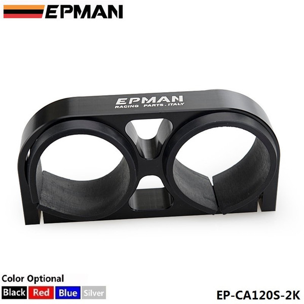 EPMAN Billet Aluminum 60MM Dual Fuel Filter Fuel Pump Bracket/Clamp /Mount For 044 Fuel Pump EP-CA120S-2K