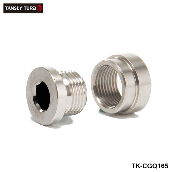 TANSKY -NEW Universal O2 Sensor Stepped Mounting Boss (1Bungs/1Plugs) M18X1.5 Fits American cars TK-CGQ165