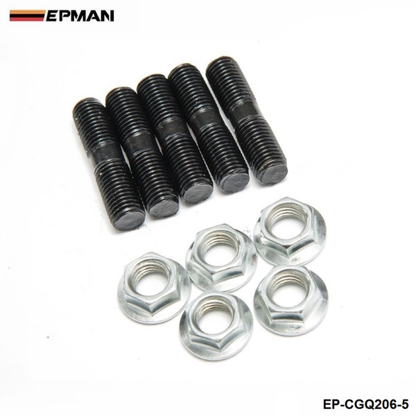 EPMAN - 5 x Turbo Stud & Lock Nut Kit M10x1.25 mm For SUBARU TD04L, TD05H Turbo L:40 mm EP-CGQ206