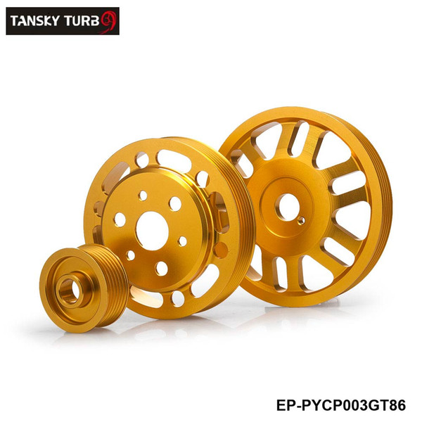 TANSKY -For Toyota GT86 Scion FRS Subaru BRZ 3pcs Jdm Crank Alternator Water Pump Pulley Kit EP-PYCP003GT86