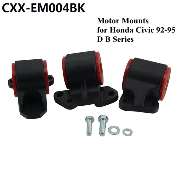 Aluminum Engine Mount Kit Racing sport Engine Swap Mount Kit Black for Honda Civic 92-95 DC2 EG CXX-EM004BK