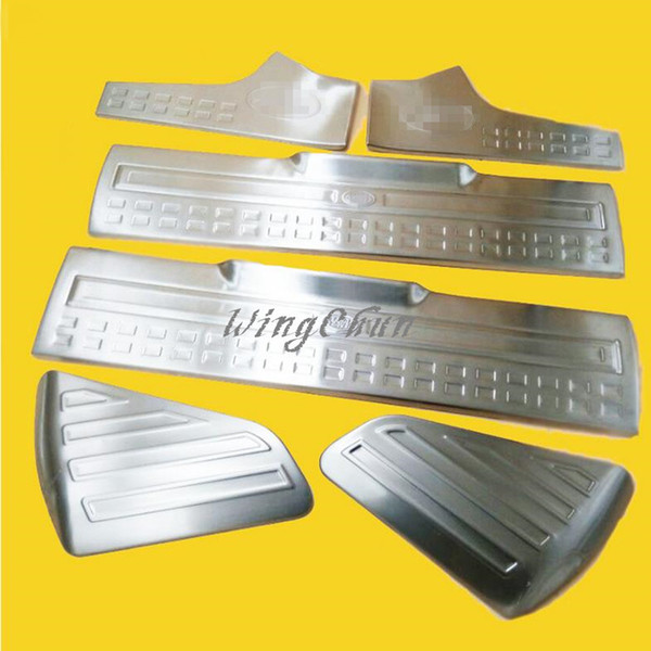 6pcs/set Accessories Stainless Steel Threshold Welcome Strip Pedal Protective Decorative Fit For Land Rover Freelander 2