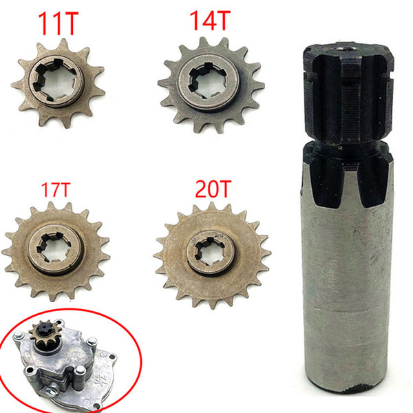 T8F Clutch Drum Gear Box Sprocket Axle fit 33cc 43cc 49cc Engine 11 14 17 20 tooth Gear Box for Scooter Mini bike