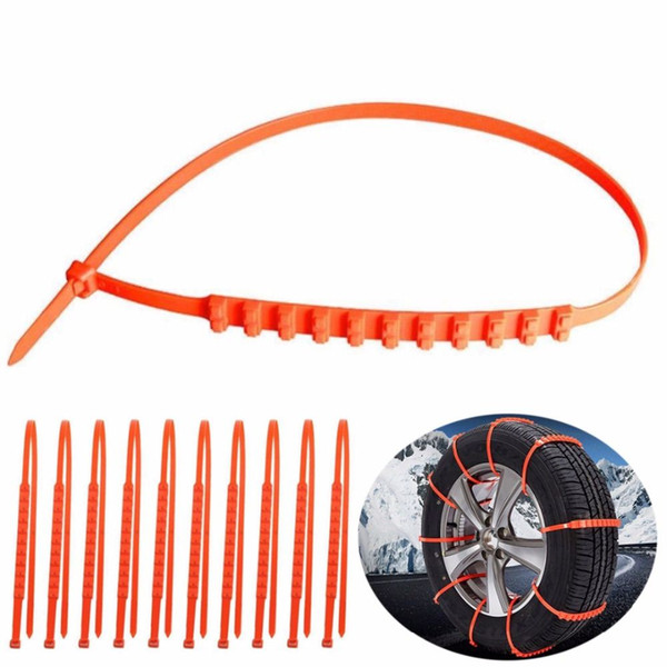 10pcs Anti-skid Chains Traction Wires Winter Protection Tyres Wheels For Cars Snow Wheel Thickened Tire Tendon