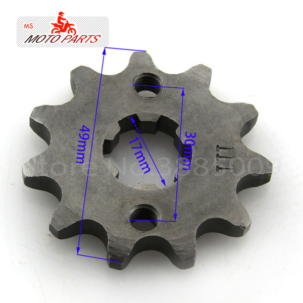 10T-19Tooth 17mm ID Front Engine Sprocket With Retainer Plate Locker For 50 70 90 110cc 420 Motorcycle Dirt Bike ATVQuad