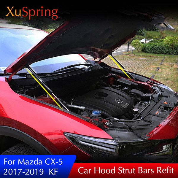 For Mazda CX-5 2017 2018 KF Car Bonnet Hood Hydraulic Rod Strut Bars Spring Shock Lift Bracket Rod Car-styling