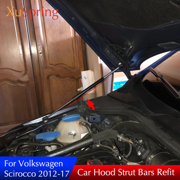 For Volkswagen Scirocco 2012- 2017 Car-styling Refit Bonnet Hood Gas Shock Lift Strut Bars Support Rod