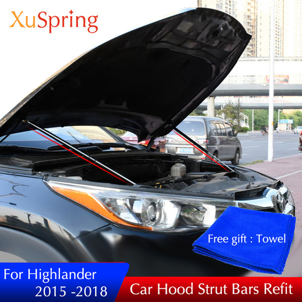 For Toyota Highlander 2007-2019 2TH 3TH Car Bonnet Hood Support Hydraulic Rod Strut Bars Lift Spring Shock Bracket Car Styling