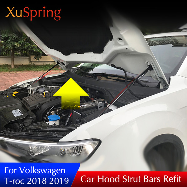 Car Bonnet Cover Spring Gas Shock Bracket Hydraulic Rod Strut Bars Lifting Support for vw t-roc troc 2018 2019