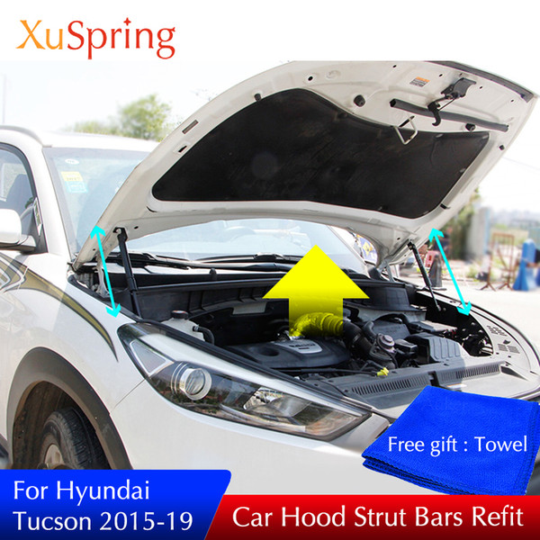 Car Bonnet Engine Cover Gas Spring Shock Lift Strut Bars Support Rod For Hyundai Tucson 2015 2016 2017 2018 3TH Car-styling