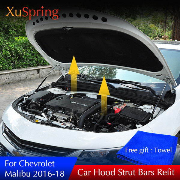 Car Refit Bonnet Hood Gas Shock Lift Strut Bars Support Rod Car-styling For 2016-2018 Chevrolet Malibu 6th gen