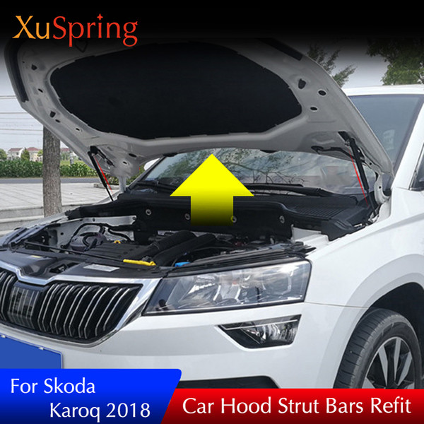 Car Front Hood Engine Cover Hydraulic Rod Strut Spring Shock Bar 2Pcs/Set For Skoda Karoq 2017 2018 2019