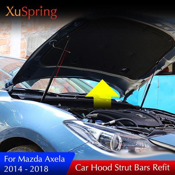 For Mazda 3 Axela 2014 2016 2017 Car Front Hood Engine Cover Hydraulic Rod Strut Spring Shock Bars Bracket Car-styling