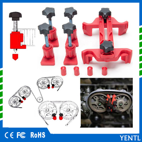 Free shipping 1 Set Car Camshaft Engine Timing Sprocket Gear Locking Dual Cam Clamp Tool Kit Engine Timing Locking Tool Sprocket Gear Kit