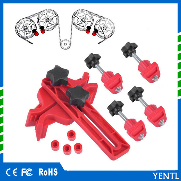 Free shipping 1 Set Car Camshaft Engine Timing Sprocket Gear Locking Dual Cam Clamp Tool Kit Engine Timing Locking Tool Sprocket Gear Kit