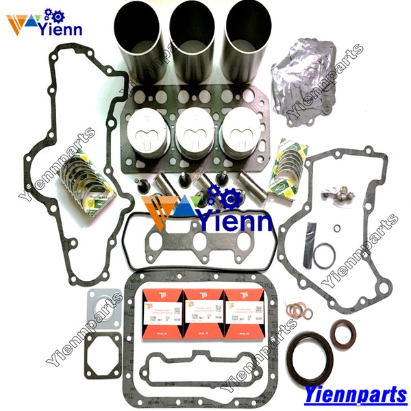 For Mitsubishi K3E Overhaul Rebuild Kit Piston Ring Liner Gasket Bearing Set For CASE-IH S245 S255 Tractor Mitsubishi K3E Engine