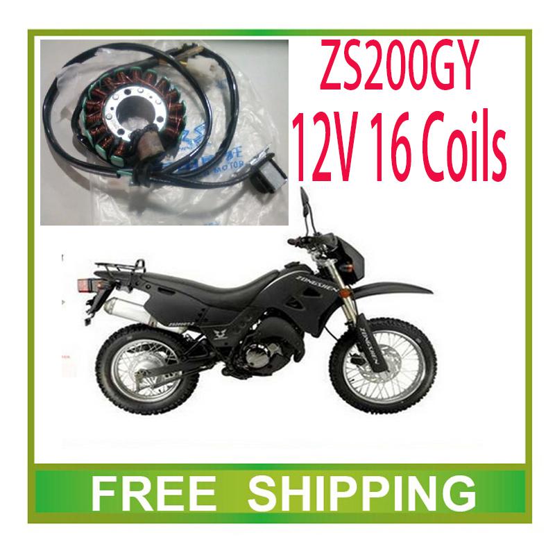 Wholesale-ZS200GY 250GS LY200 zongshen 200cc 250cc engine stator magneto coil 12v 16 coils accessories free shipping