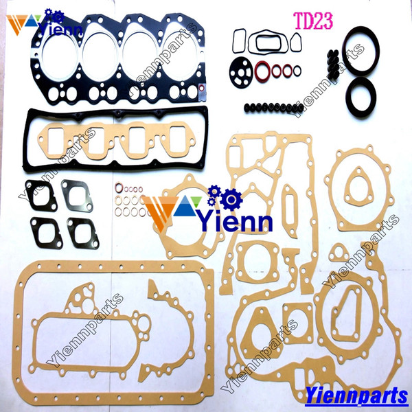 For Nissan TD23 overhaul gasket kit for Nissan Urvan E24 forklift Diesel Engine rebuild parts