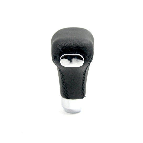 New Universal Automatic Gear Shift Knob PU Leather Hand-Stitched Car Styling Fit Automatic Shift Knob 4 Adapters Black order<$18no track