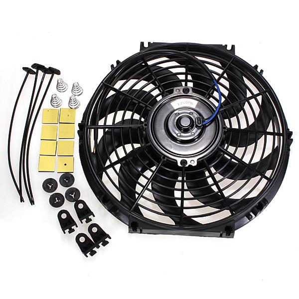 Freeshipping 12inch 12V 80W Slim Reversible Electric Radiator Cooling Fan Push Pull Easy Install