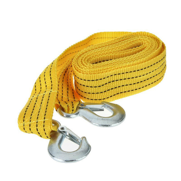 3 Tons Tow Cable Towing Rope with Hooks for Heavy Duty Car Emergency Tow Strap