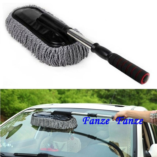 Car Wash Cleaning Brush Duster Dust Wax Mop Microfiber Telescoping Dusting Tool <$18 no tracking