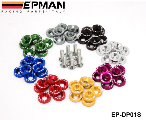 EPMAN Fender Washers Bumper Washer Lisence Plate Bolts Kits for Honda Civic EK EP AP DC2 DC5 for Password JDM EP-DP01S