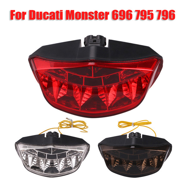 Motorcycle Rear Led Light Tail Brake Light Indicator Lamp Brake Turn Signal Lights for 696 795 796 1100 EVO