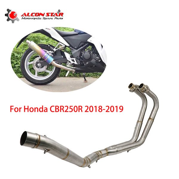 Alconstar For CBR250R 20222022Motorcycle Full Exhaust Link Pipe 51MM Front Connect Pipe Stainless Steel Tube Slip