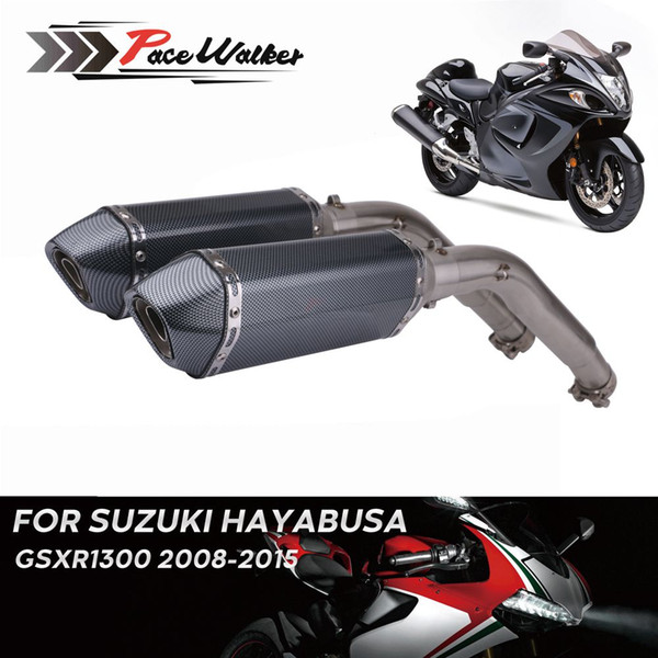 Motorcycle Exhaust system Modified Muffler Middle Connector exhaust pipe For GSXR1300 2008-2015 Hayabusa escape moto