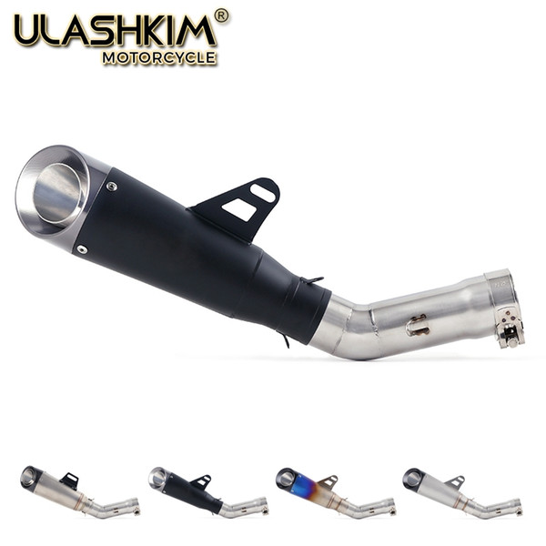 Motorcycle Full System Muffler Escape Exhaust Middle Link Pipe Accessories Slip On For Yamaha Fazer FZ8 FZ8N FZ800 2010 to 2015