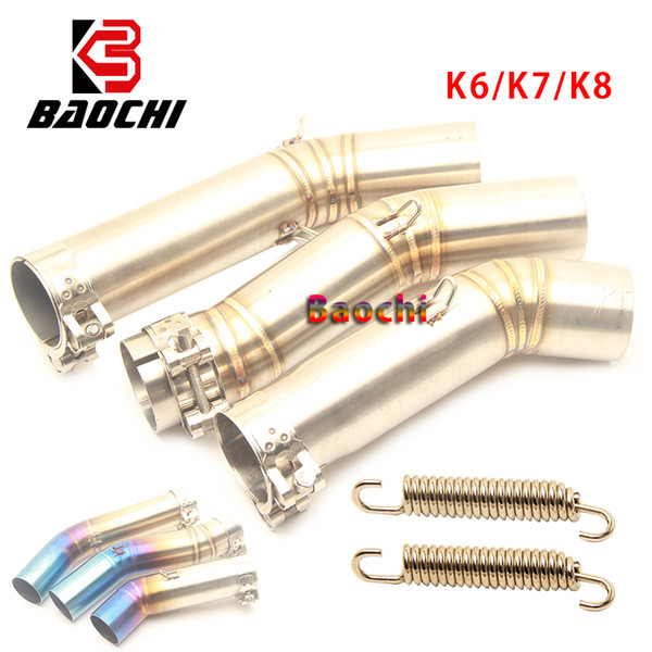 Motorcycle Exhaust Connect Link Pipe Escape Muffler Mid Tube for GSX R600 R700 GSXR600 K7 K8 K6 GSXR700 GSXR750 GSXR800