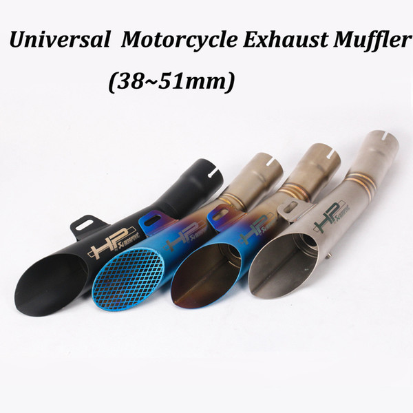 38~51mm Universal GP HP Motorcycle Exhaust Muffler Modified Escape For Yamaha YZF-R6 Stainless Steel Slip On