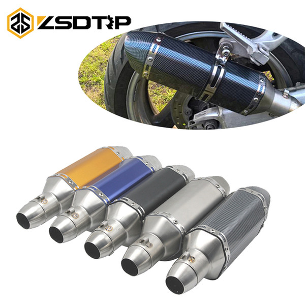 ZSDTRP 310mm 370mm Universal Motorcycle Exhaust Muffler Pipe Akrapovic Moto Pipe Fit Motocross Dit Pike Pit Bike Escape Moto